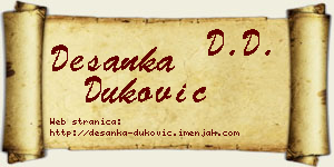 Desanka Duković vizit kartica